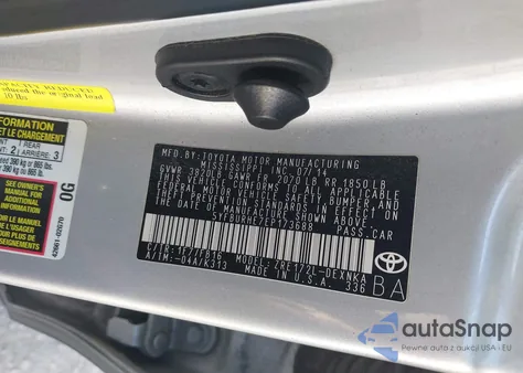 2014 Toyota Corolla Le from USA, damaged, VIN 5YFBURHE7EP173688